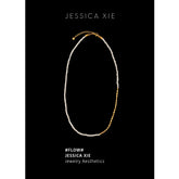 JESSICA XIE Asymmetric Natural Freshwater Pearl Necklace - S925 Sterling Silver 18K Gold Plated Mixed Media Choker
